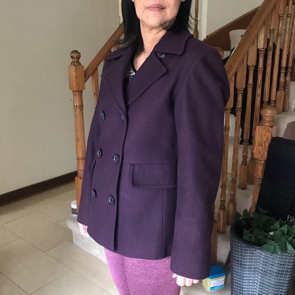 Rampage Dark Purple Winter Peacoat - Picture 5 of 5